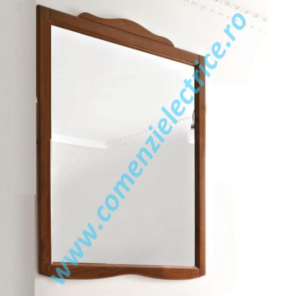 Oglinda baie rama lemn culoare nuc 92X116 cm gama Retro