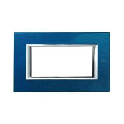 Placa ornament 4 module Blue Meissen Bticino Axolute