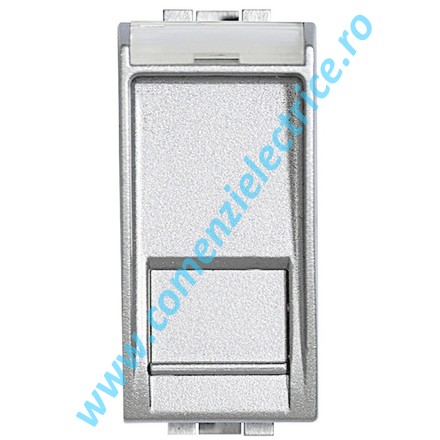 PRIZA DATE/TELEFON RJ45 CAT6A STP 1 MODUL ALUMINIU LIVING LIGHT BTICINO
